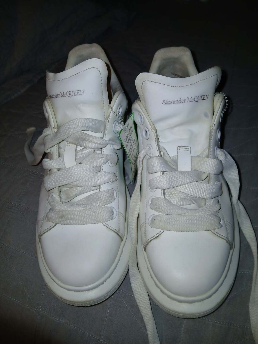 Alexander McQueen Oversized Sneakers White Holographic Heel Size 39